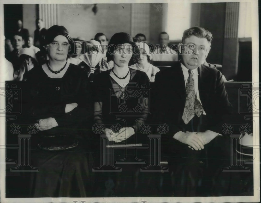 1931 Press Photo Helen, Bridget, Hugh Smith, Varner Corry Murder Trial, Chicago - Historic Images