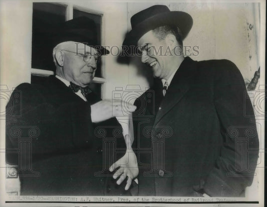 1948 Press Photo AF Whitney, Gael Sullivan Democratic National Comittee - Historic Images