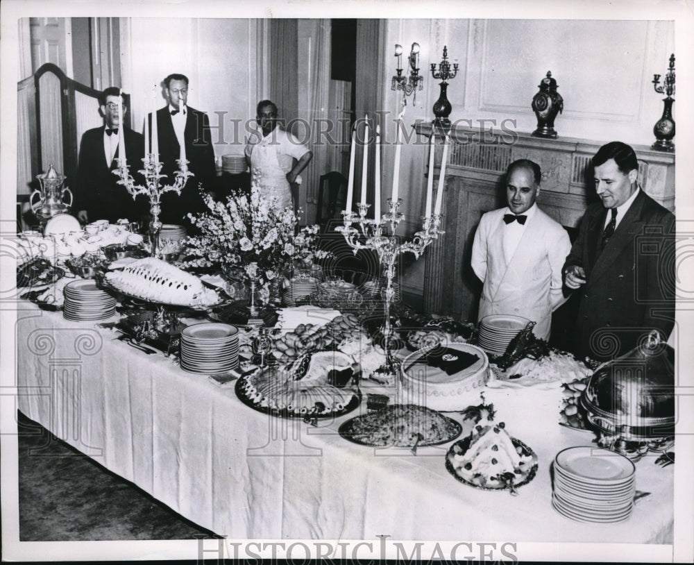 1953 Press Photo Fancy spread for an Embassy Party in Washington - Historic Images