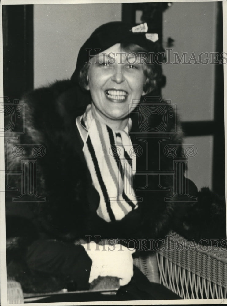1932 Press Photo Mrs Ilena Olch Arrived In Los Angeles - Historic Images