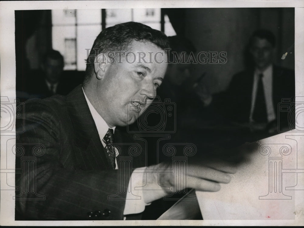 1938 Press Photo Congressman John Sparkman testifies to congressional committee - Historic Images