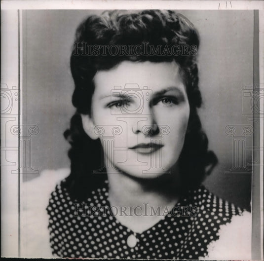 1953 Press Photo Marjorie Clark Yahyavi Survivor of Air France Plane Crash - Historic Images