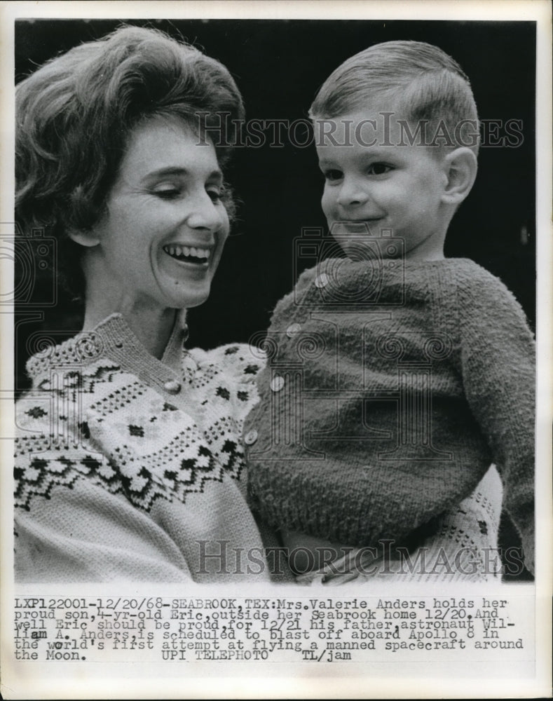 1968 Press Photo Seabrook Texas Valerie Anders Astronaut Eric Anders Wife - Historic Images