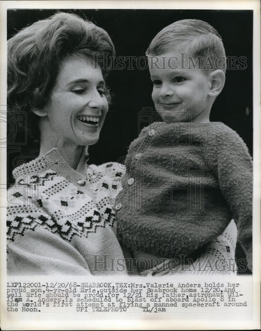 1968 Press Photo Seabrook Texas Valerie Anders Astronaut Eric Anders Wife - Historic Images