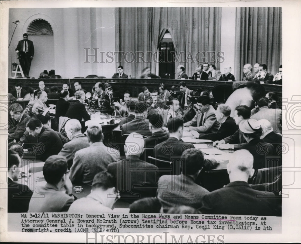 1951 Press House Ways and Means Comittee room - Historic Images