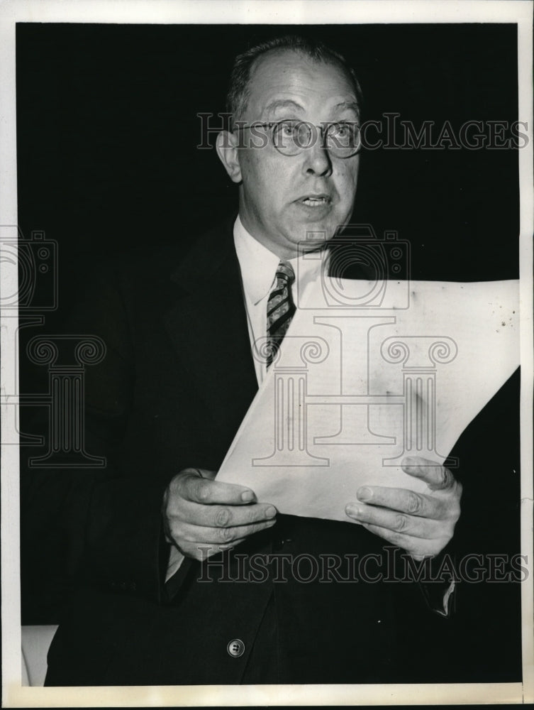 1939 Press Photo E.L. Hoare represent the Hoover Independent Employees - Historic Images