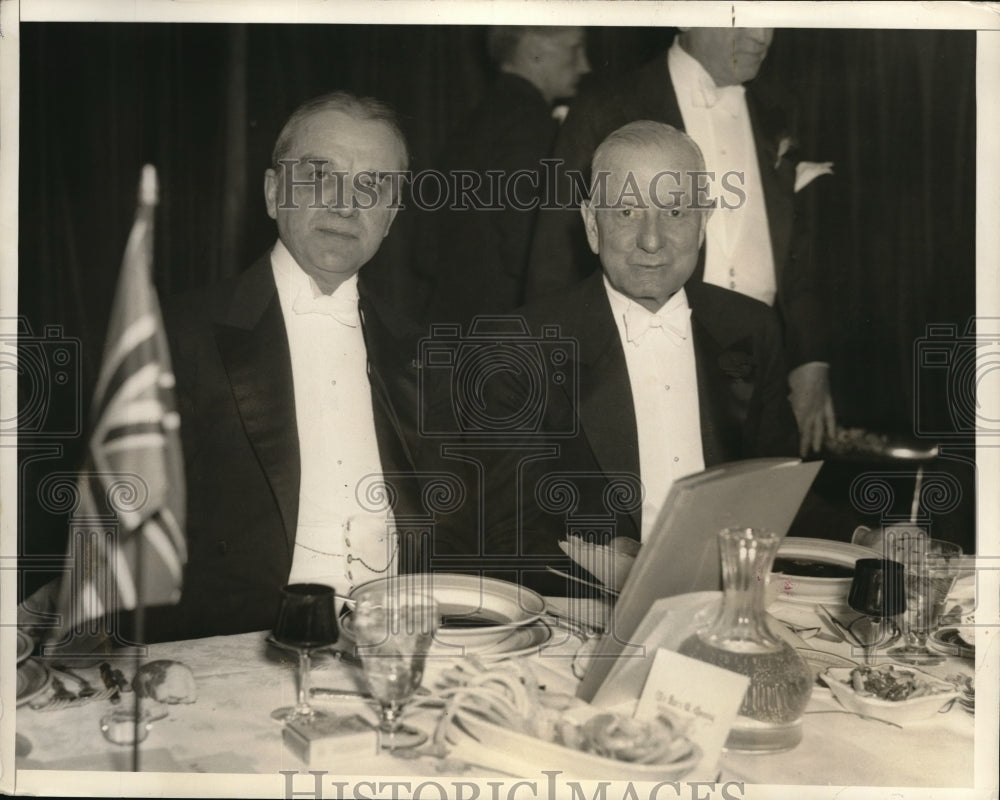 1934 Press Photo 2 notables at genese society dinner. - Historic Images