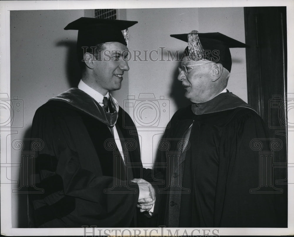 1952 Press Photo John T. Rettaliata was the youngest college president. - Historic Images