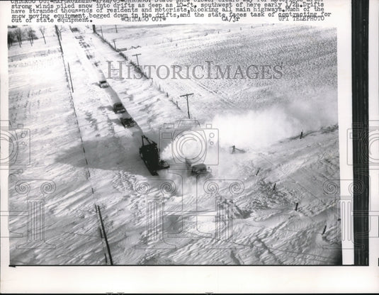 1963 Press Photo Chicago snowstorm - Historic Images