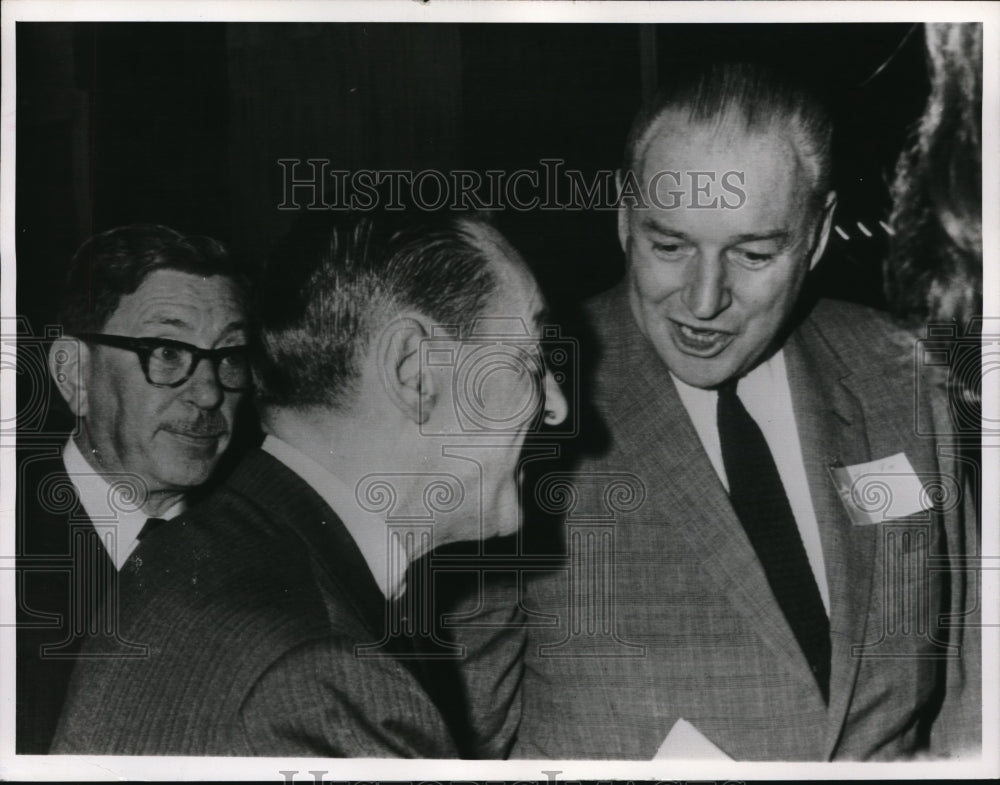 1963 Press Photo William Miller, Winthrop Rockerfeller, GOP meeting - Historic Images