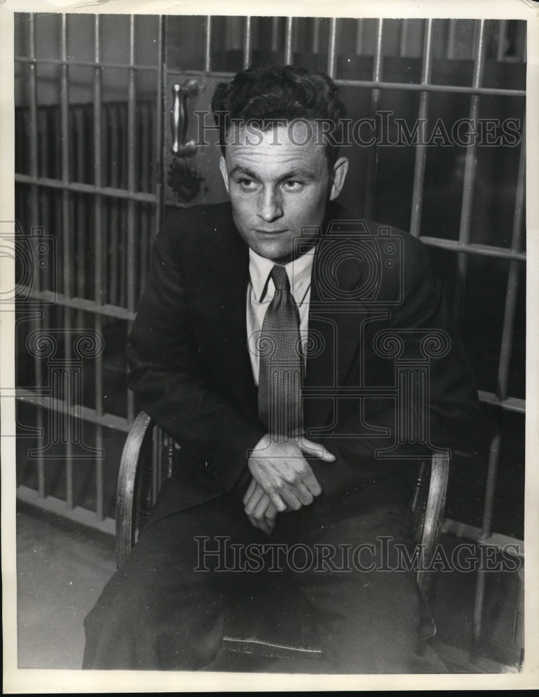 1934 Press Photo Colum McConaster of Ireland arrested for kidnap plot - Historic Images