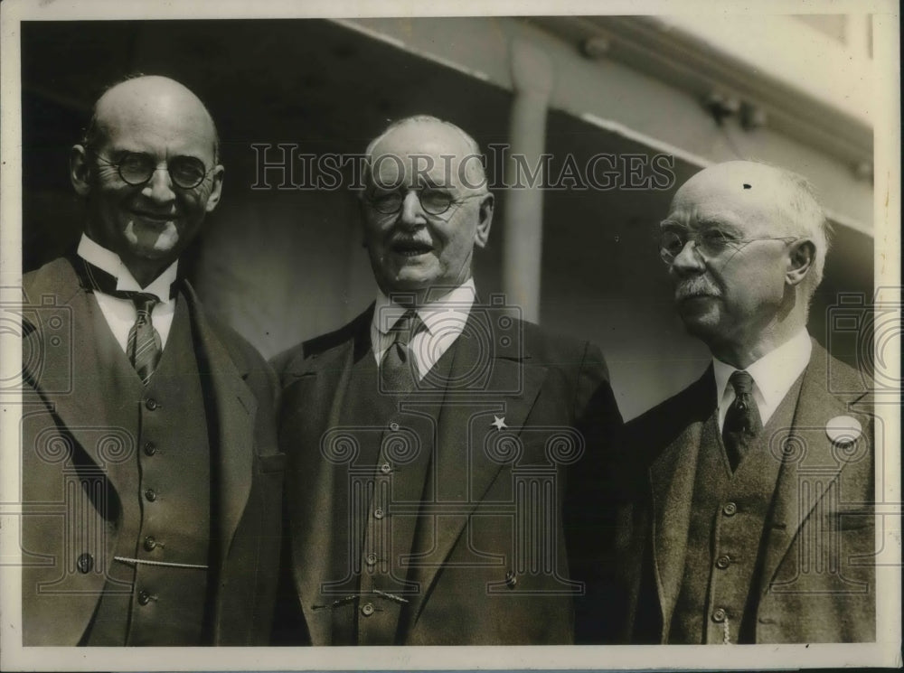 1928 Press Photo British Congregational Religious Pilgrims Arrive On SS Celtic - Historic Images