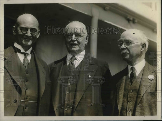 1928 Press Photo British Congregational Religious Pilgrims Arrive On SS Celtic - Historic Images