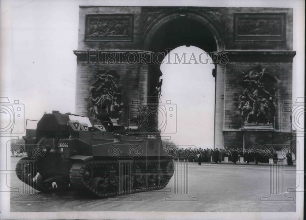 1952 French Tank With Body Of Gen. Jean Tassigny At Arc De Triomphe-Historic Images