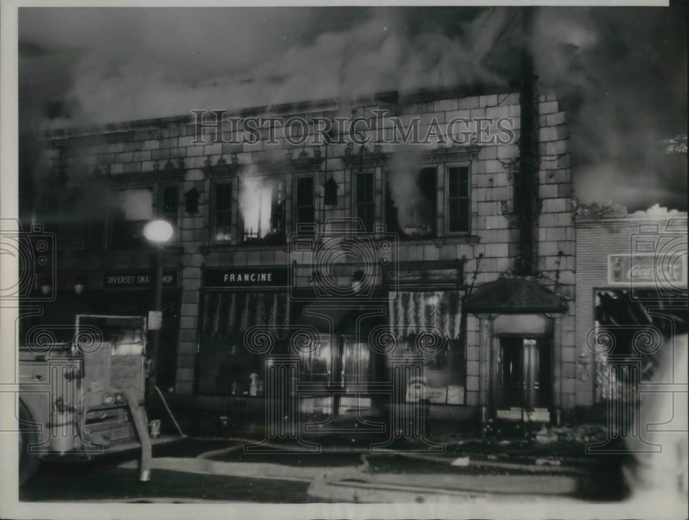 1934 Press Photo Scene from fire following blast at Moulin Rouge, Chicago - Historic Images