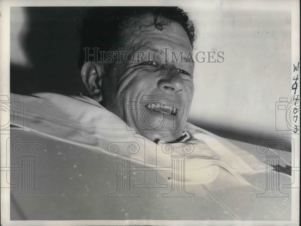 1939 Press Photo Senator Allen J Ellender in Steam Chamber Senate Gymnasium - Historic Images