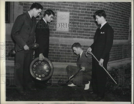 1938 Press Photo Penn Hey Day Roy Menzell, Robert Dougherty, John J Dautrich - Historic Images