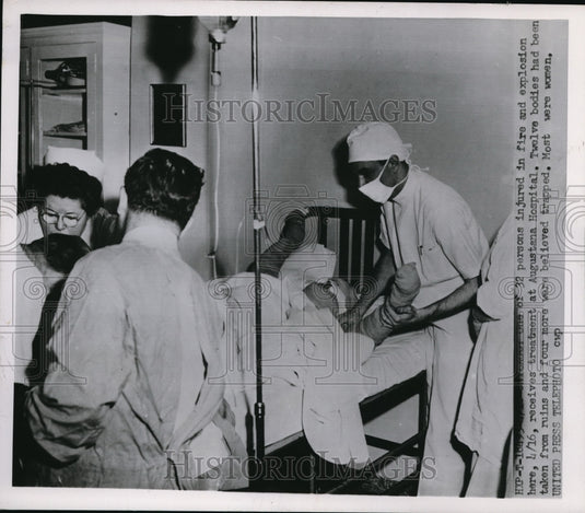 1953 Press Photo 32 people injured in explosion - Historic Images