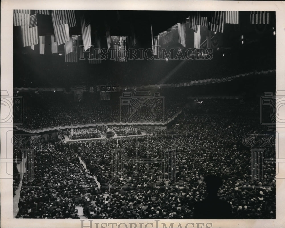 1940 Press Photo Huge Crowd To Hear Roosevelt Campaign At Madison Square Garden - Historic Images