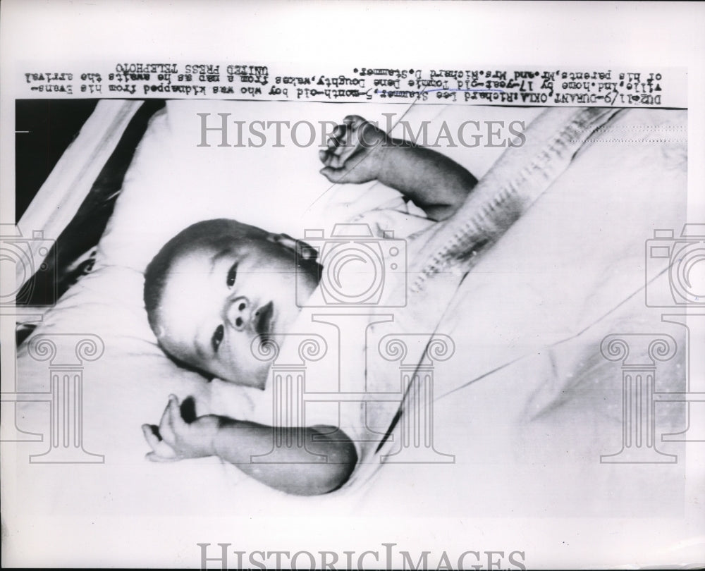 1953 Press Photo Richard Lee Stammer(5mos), kidnapped from their Evansville home - Historic Images