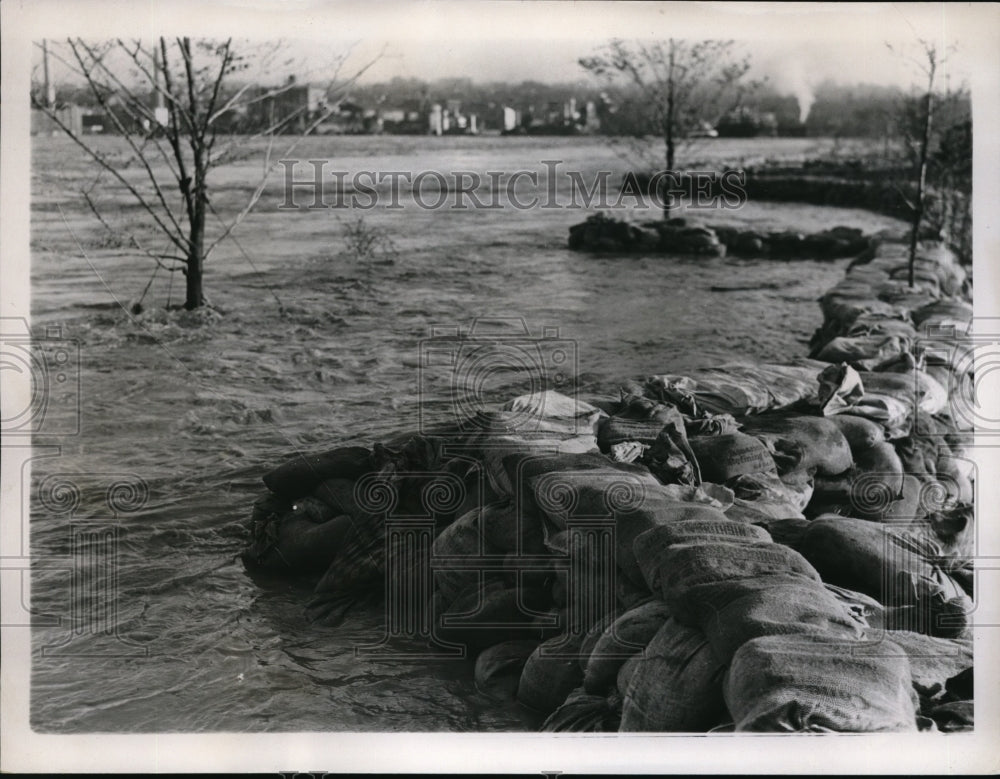 1937 Press Photo Washington D.C. Potomac River Flooding - Historic Images