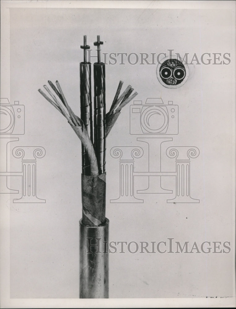 1938 Press Photo The interior of coaxial cable - Historic Images