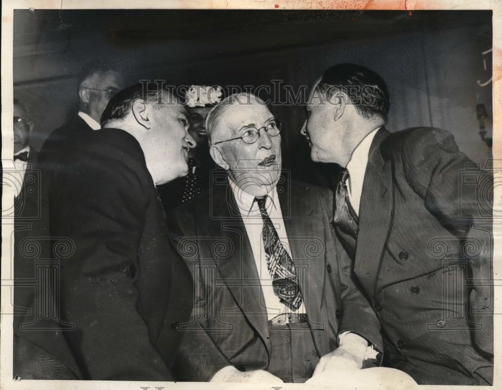 1940 Press Photo McNutt Campaign Head Frank McHale &amp; Eugene Germany For Garner - Historic Images