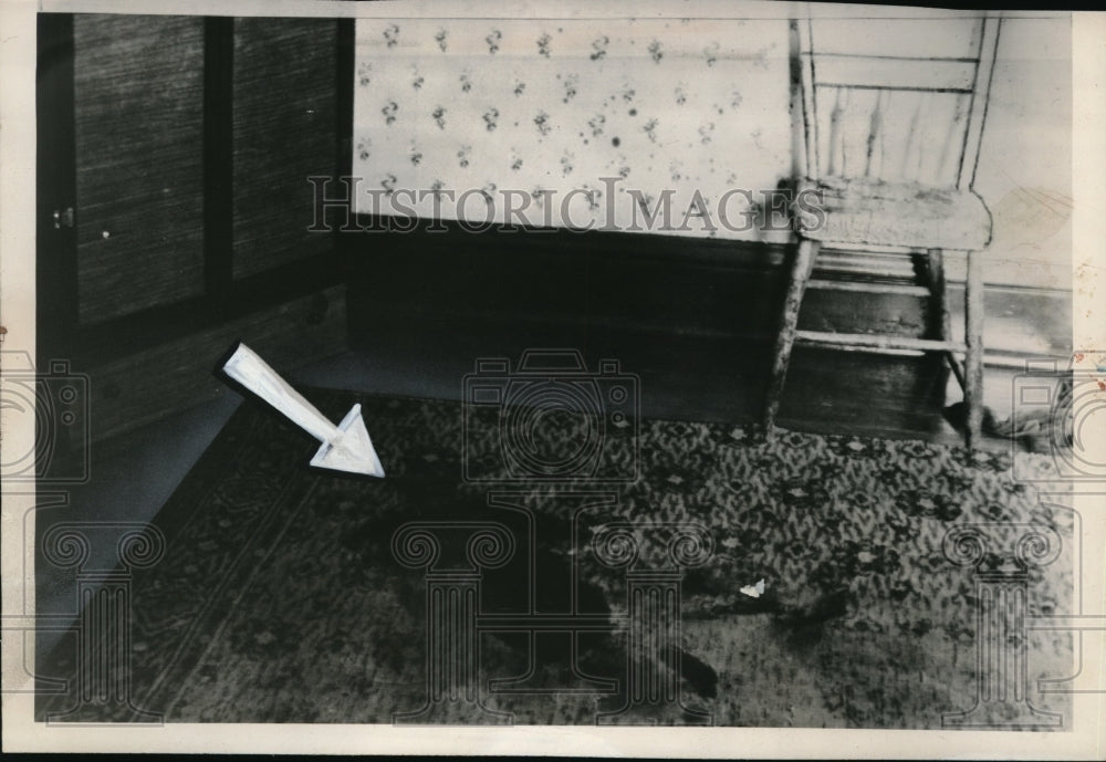 1949 Press Photo Bedroom Of Carrollton OH Home Scene Of Double Shotgun Killing - Historic Images