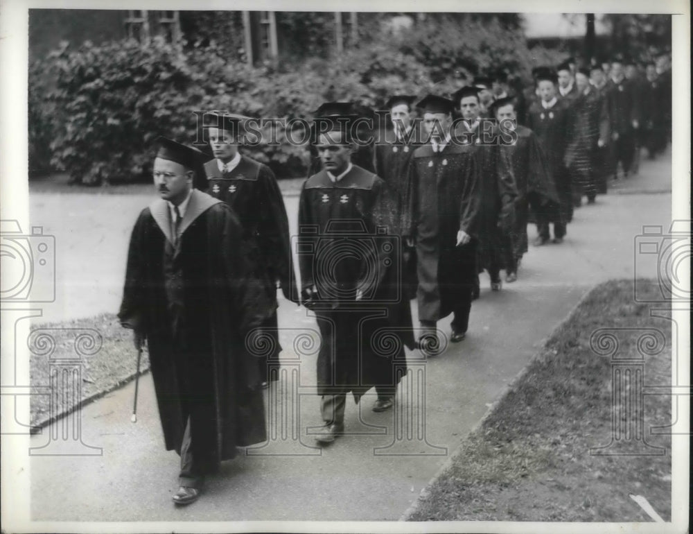 1935 Press Photo Commencement Exercises, Harvard Univ., Cambridge, Massachusetts - Historic Images