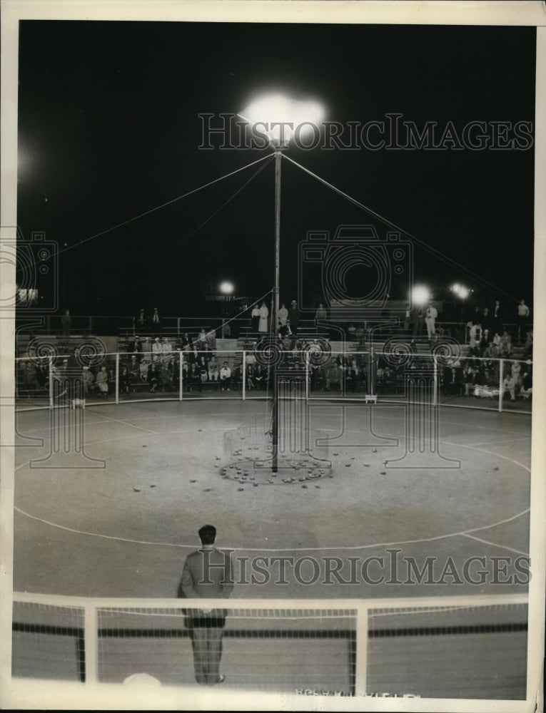 1932 Press Photo View of a turtle racing at the racing track in the film center - Historic Images