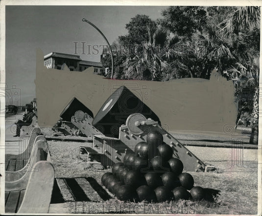 1943 Press Photo Civil War Relic Mississippi River Forts - Historic Images