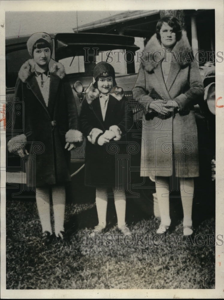 1931 Press Photo Alice Jean,Virginia, Elizabeth Simmons in Lebanon, Ind - Historic Images