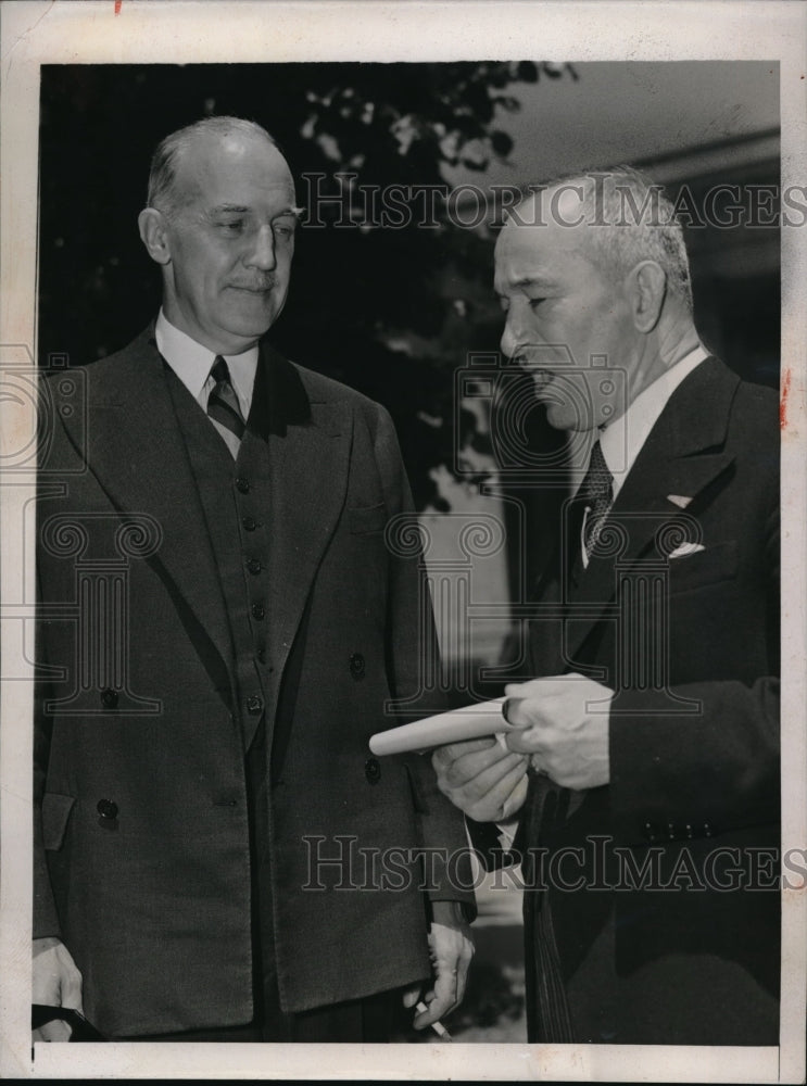 1939 Press Photo New Haven, Conn Eduard Benes of Czech &amp; Yale U pres C Seymour - Historic Images