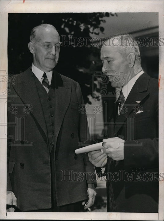 1939 Press Photo New Haven, Conn Eduard Benes of Czech & Yale U pres C Seymour - Historic Images