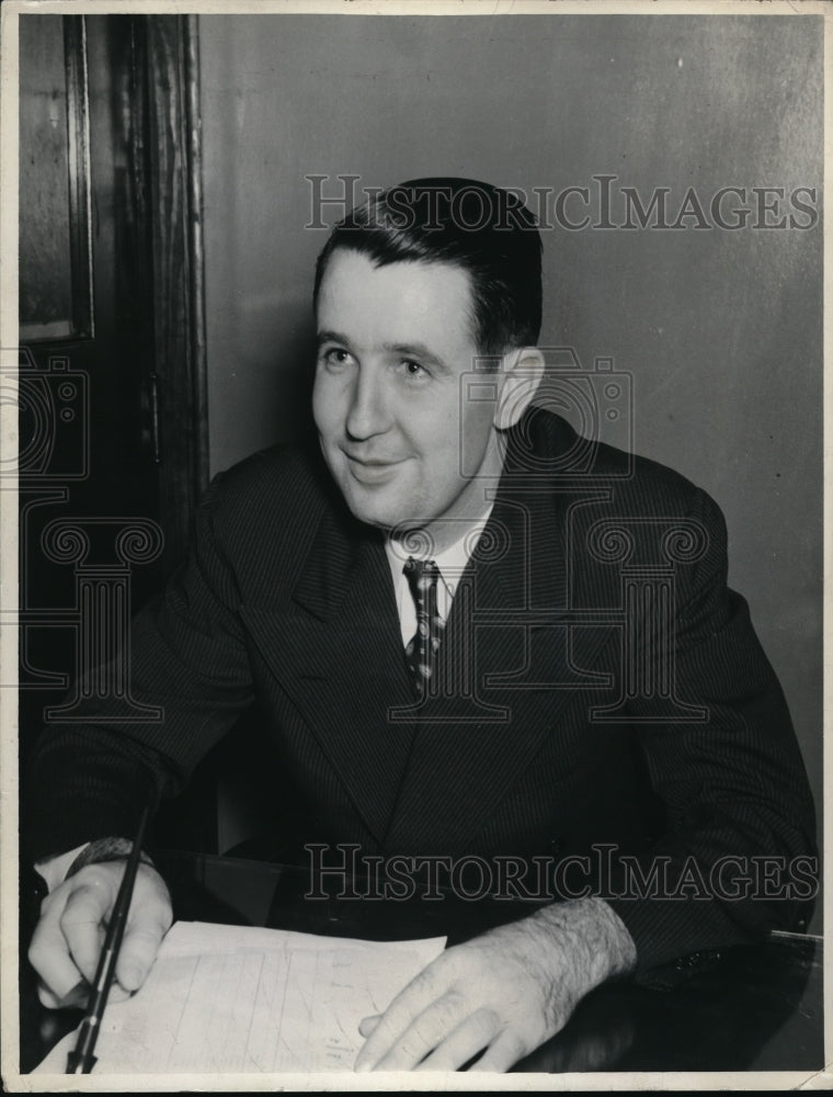 1940 Press Photo James F Donahue Editor Manager The Tyler Texas Newspaper - Historic Images