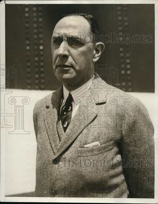 1931 Press Photo Herbert Straus President Of Macy's Returning After Vacation - Historic Images