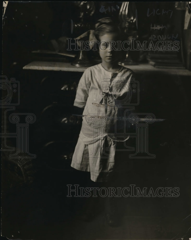 1915 young girl Irene Driscall resident of West Adams St, Chicago-Historic Images