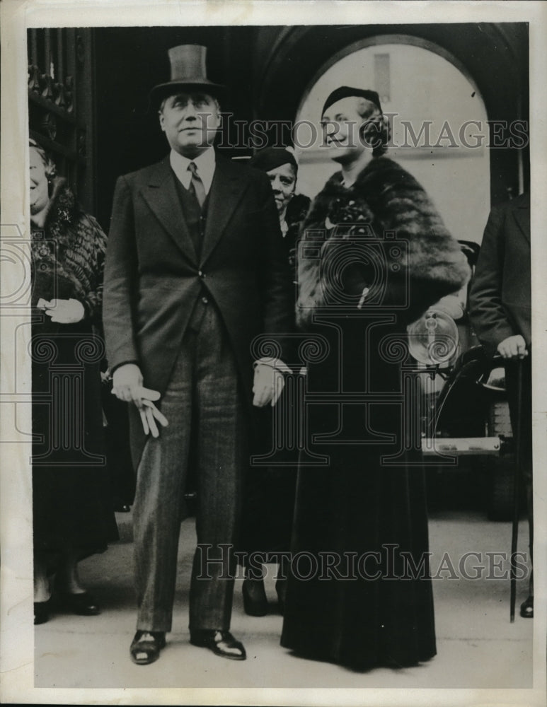 1933 Press Photo Widow of American Soap King Mrs.Michael Winburn Wed in Paris. - Historic Images