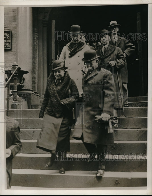 1935 Press Photo Mr.&Mrs.Henry Wise Wood and W.F.Wood and Mary Jane O'Brien. - Historic Images