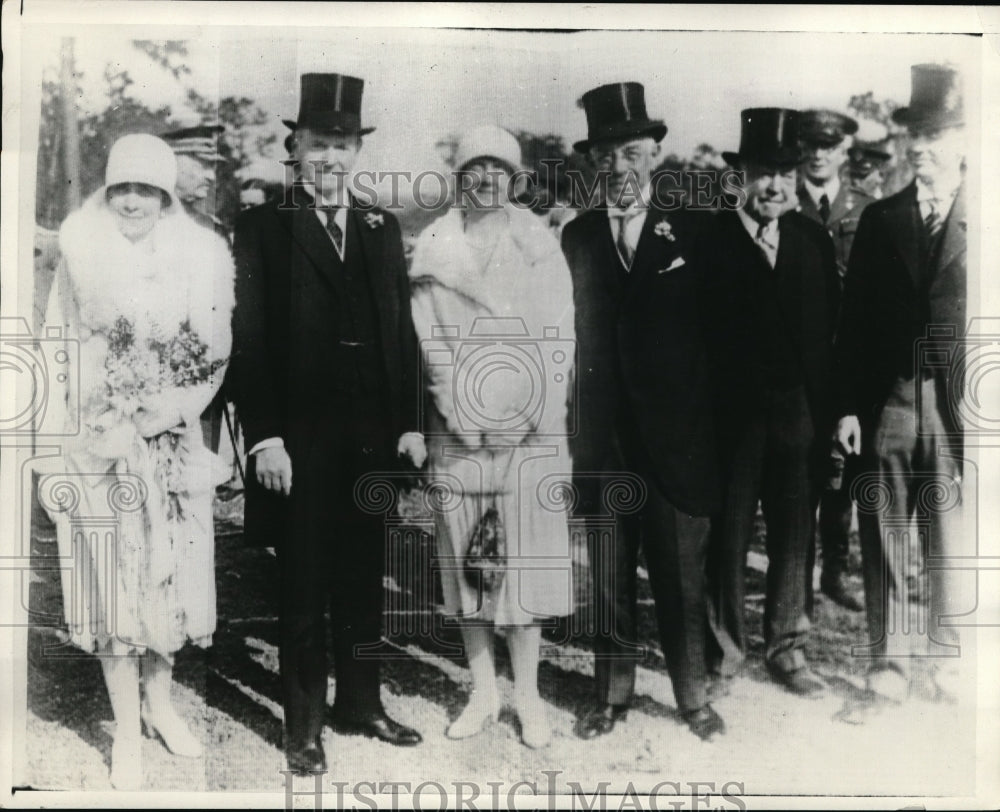 1929 Press Photo Pres &amp; Mrs Coolidge, Mr &amp; Mrs Cok - Historic Images