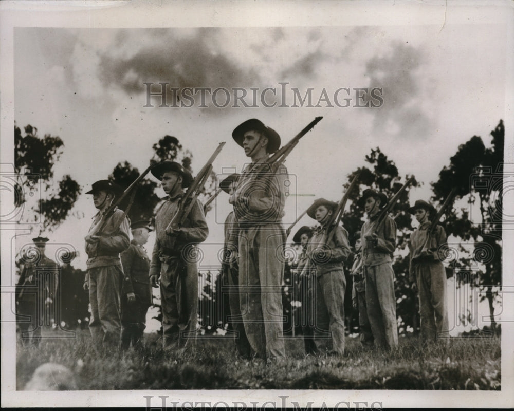 1934 Press Photo Australian Grammar School Cadets - Historic Images