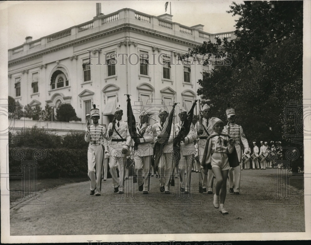 1932 Press Photo The Miami Boys band visits White House - Historic Images