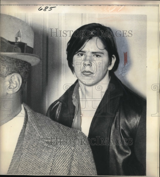 1966 Press Photo John Mulig at Age 15 Arrested for Stabbing Cab Driver - Historic Images