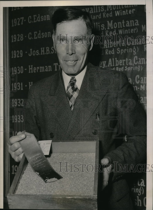1939 Press Photo M.H. Houte competes in the international livestock exposition in Chicago, Illinois` - Historic Images