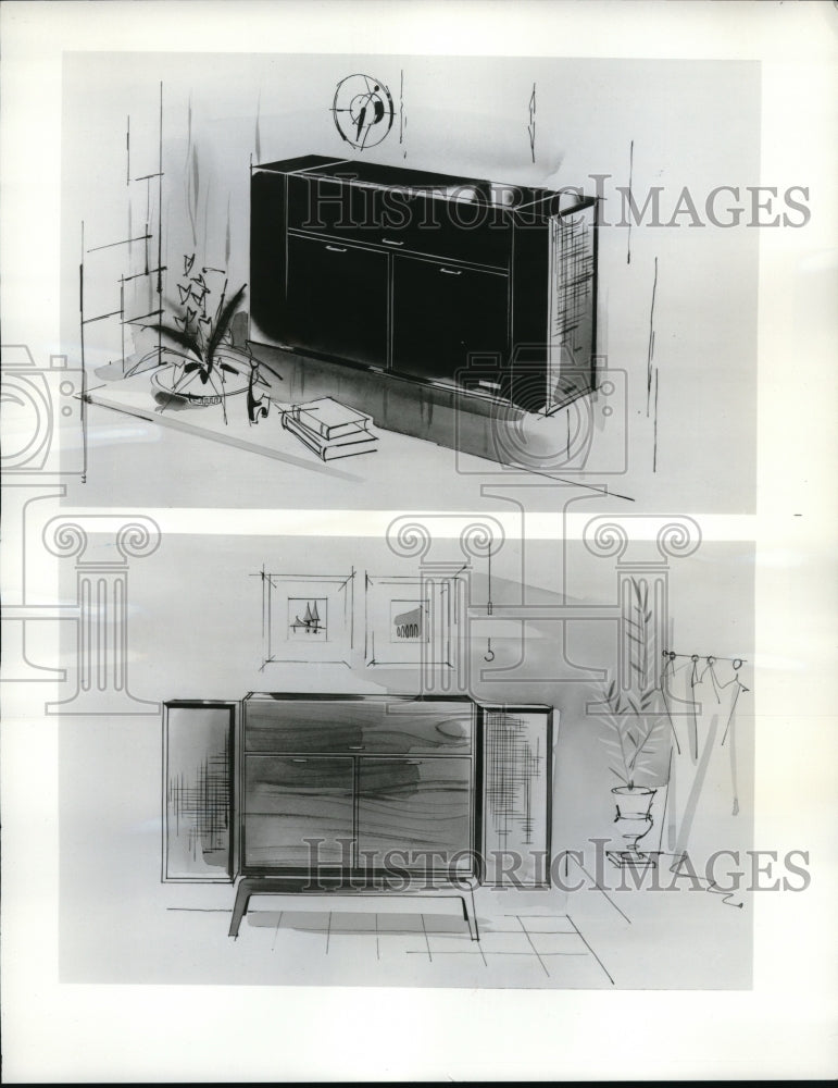 1962 Press Photo Wall hanging stereo by Zenith Corp. - nec65049 - Historic Images