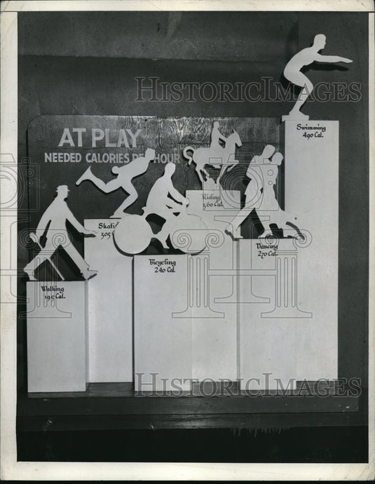 1944 Press Photo How many calories do you need at play per hour - nec65350 - Historic Images