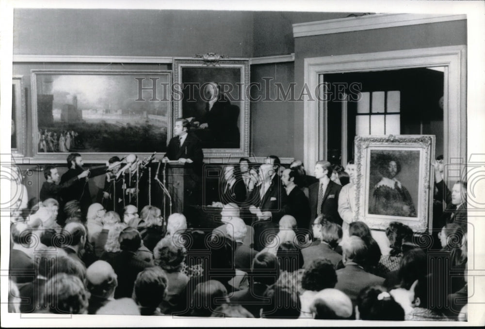 1970 Press Photo Paintin Sold Record Price Christie&#39;s London Auction Room - Historic Images