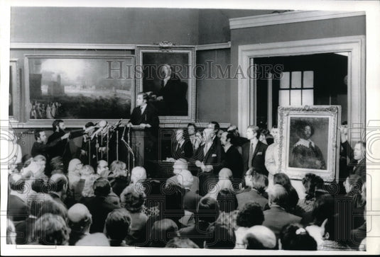 1970 Press Photo Paintin Sold Record Price Christie's London Auction Room - Historic Images