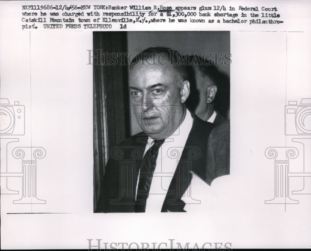 1956 Banker William Rose appearing in a New York Federal court-Historic Images