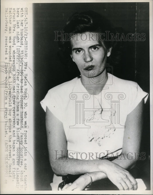 1947 Mrs Helen Wood Was Forced Into A Car, Fight between Husbands - Historic Images
